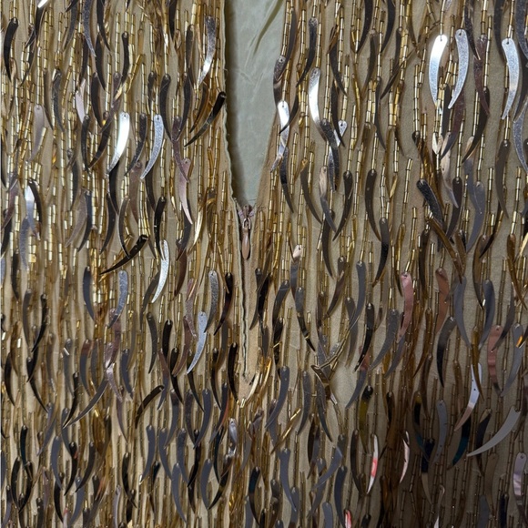 Vintage 90’s Oleg Cassini Barbie Movie Dagger Sequin Sheath Dress Size 4 - Picture 8 of 14